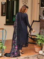 Unstitched 3Pc Embroidered Luxury Lawn Dress GullJee Sophie 110 - Image 3