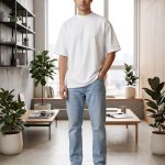 Drop Shoulder Oversized T-Shirt Solid White