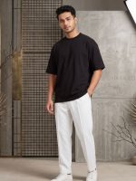 Black Drop Shoulder Oversized T-Shirt - Image 2