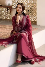 Unstitched 3Pc Embroidered Luxury Lawn - Image 5