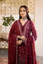 Unstitched 3Pc Embroidered Luxury Lawn - Image 6