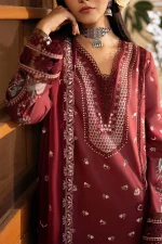 Unstitched 3Pc Embroidered Luxury Lawn - Image 2